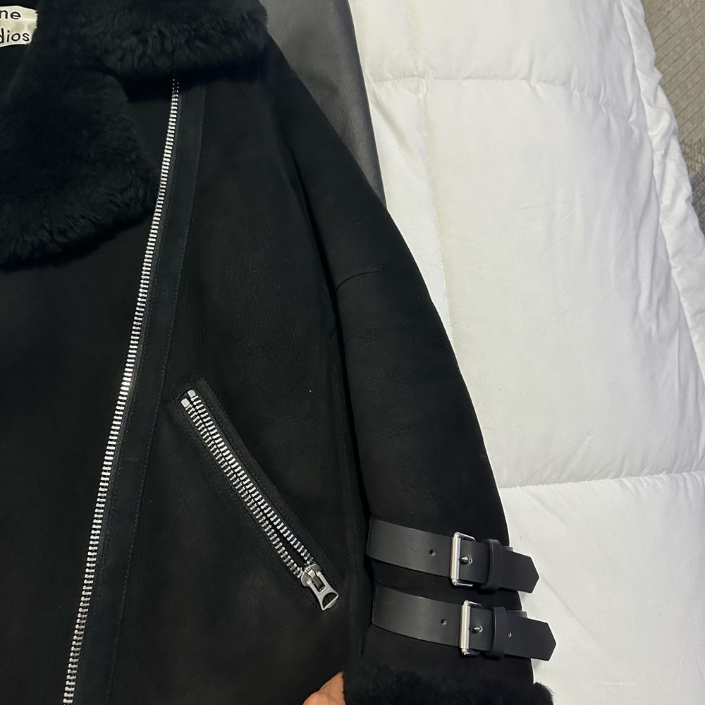Acne Studios Suede Shearling Jacket - image 6